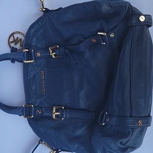 Michael Kors navy blue satchel